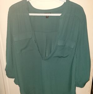 TORRID GREEN HARPER BLOUSE